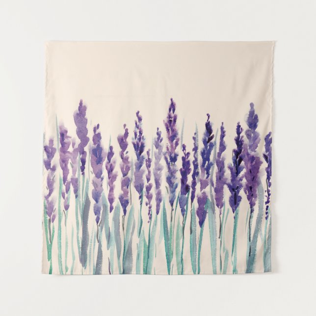 French lavander watercolor tapestry (Front)