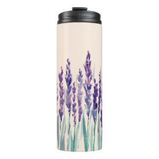 French lavander watercolor thermal tumbler
