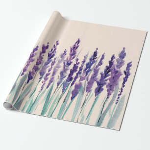 French lavander watercolor wrapping paper