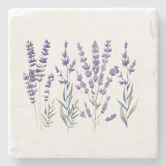 French Lavender Design Stone Coaster