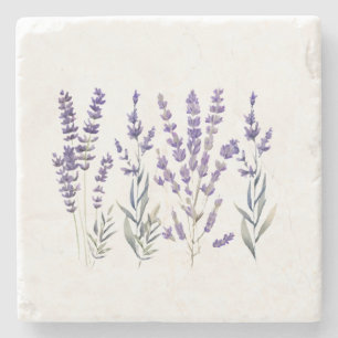 French Lavender Design Stone Coaster