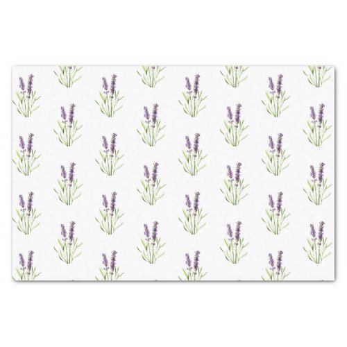 French Lavender Flower Purple Floral Pattern Tissue Paper