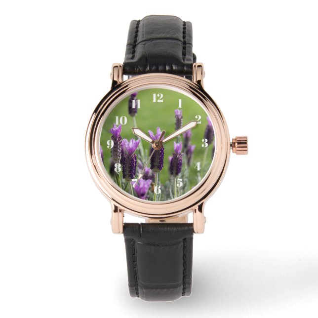 French Lavender Flowers Women's Watch (Front)