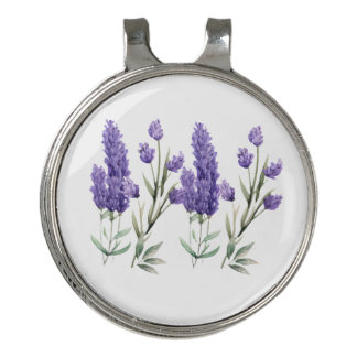 French Lavender Pattern Golf Hat Clip
