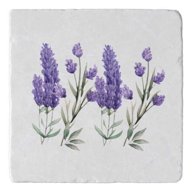 French Lavender Pattern Trivet (Front)