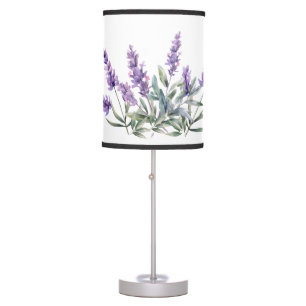French Lavender Pattern. Watercolour Table Lamp