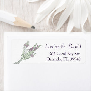 French Lavender Return Address Label