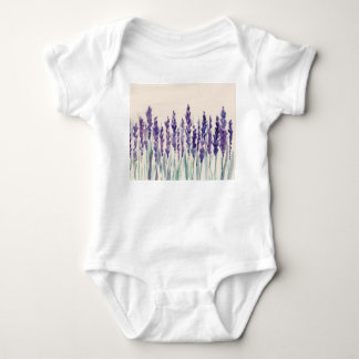 French Lavender: Watercolor Illustration Baby Bodysuit