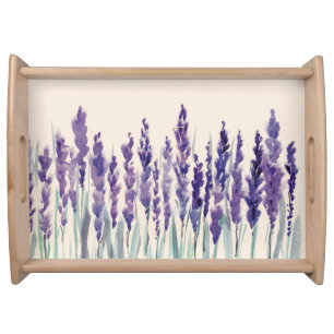 French Lavender: Watercolor Illustration Serving Tray