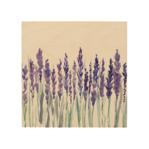 French Lavender: Watercolor Illustration Wood Wall Art