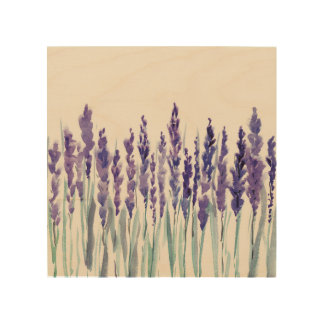 French Lavender: Watercolor Illustration Wood Wall Art