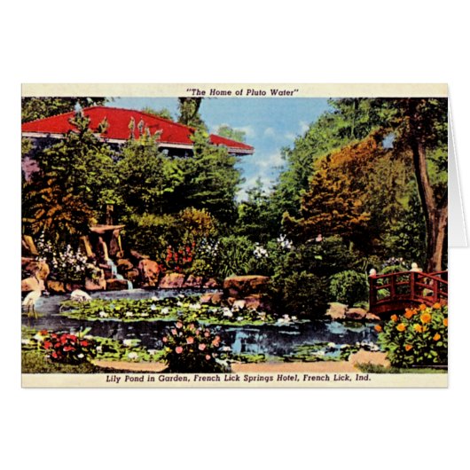 French Lick, Indiana Lily Pond Cards (Front Horizontal)