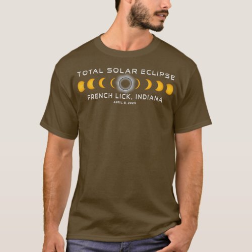 French Lick Indiana Solar Eclipse 2024 April 8  T_Shirt