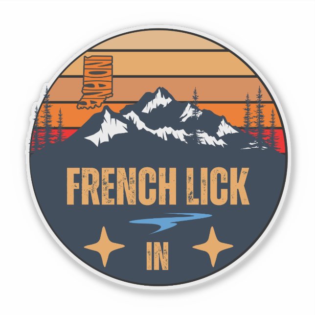 French Lick, Indiana Sticker (Front)
