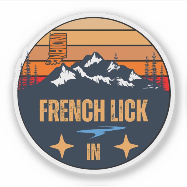 French Lick, Indiana Sticker (Front)