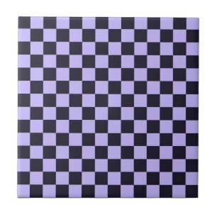 French lilac checkerboard pattern ceramic tile