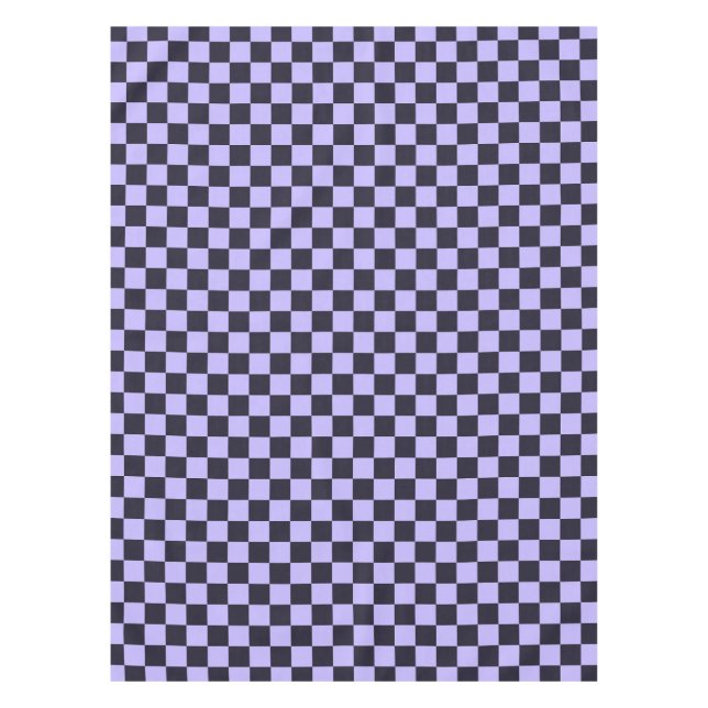 French lilac checkerboard pattern tablecloth (Front)