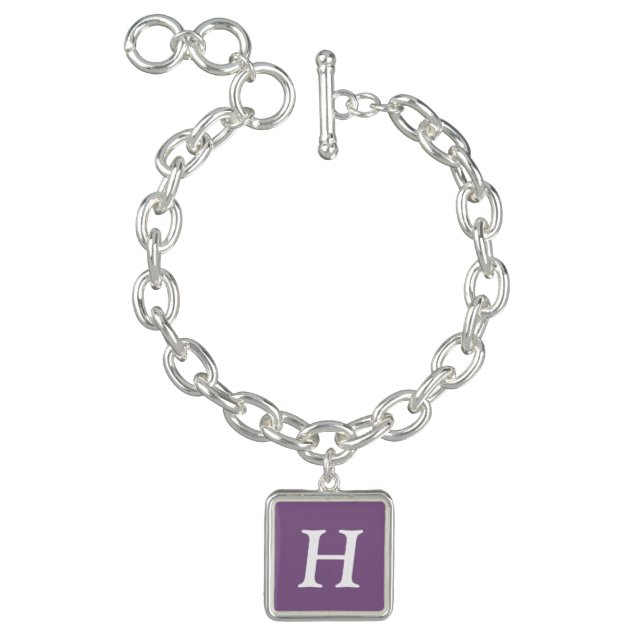 French Lilac Simple Single Color Charm Bracelet (Product)