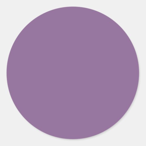 French Lilac Solid Color Classic Round Sticker