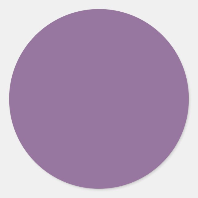 French Lilac Solid Color Classic Round Sticker (Front)