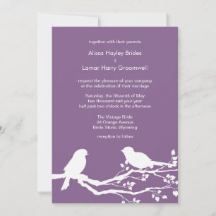 French Lilac Spring Pattern Weddings Customizable  Invitation