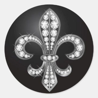 FRENCH LILY CLASSIC ROUND STICKER
