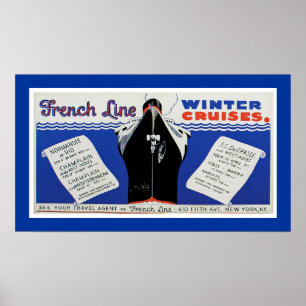 French Line Winter Cruises Poster