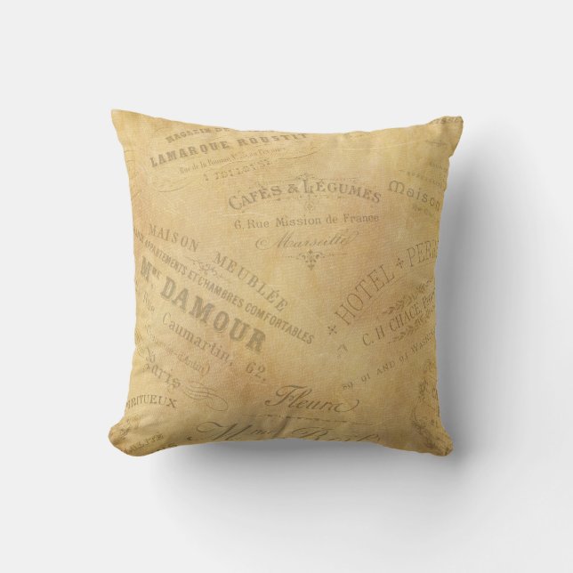 French Linen Throw Pillow (Front)