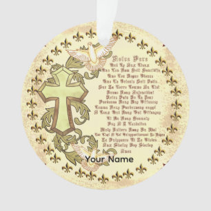 French Lords Prayer Christian Ornament