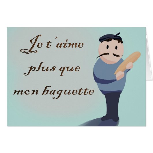 French Love Card (Front Horizontal)