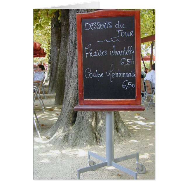French Lunch Board Cards (Front)