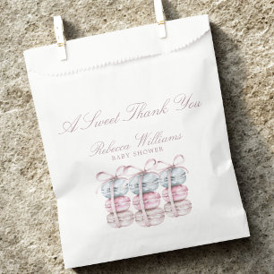 French Macaron A Sweet thank you Baby shower Favor Bag