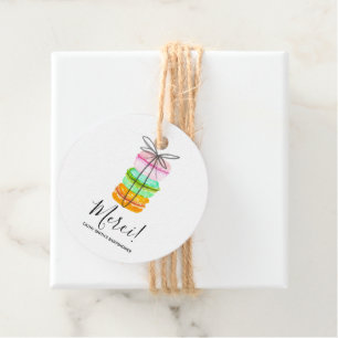 French macaron baby shower favor tag