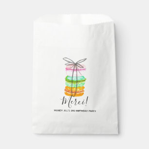 French macaron birthday party favor bag