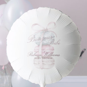 French Macaron Bonjour Bebe Baby shower Balloon