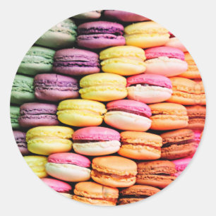 French macaron  classic round sticker