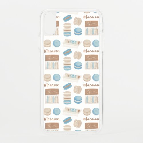 French Macaron Clear Bumper iPhone Case 