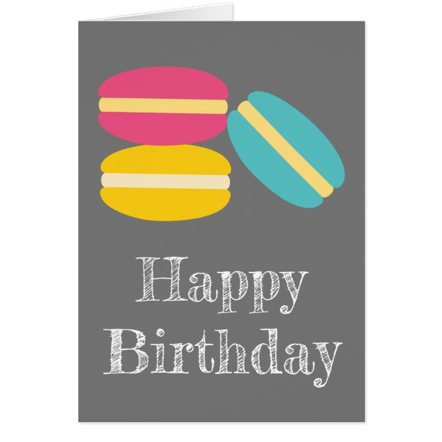 French macaron colorful cakes cards (Front)
