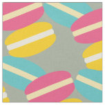 French macaron colorful cakes fabric