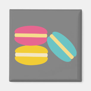 French macaron colorful cakes magnet
