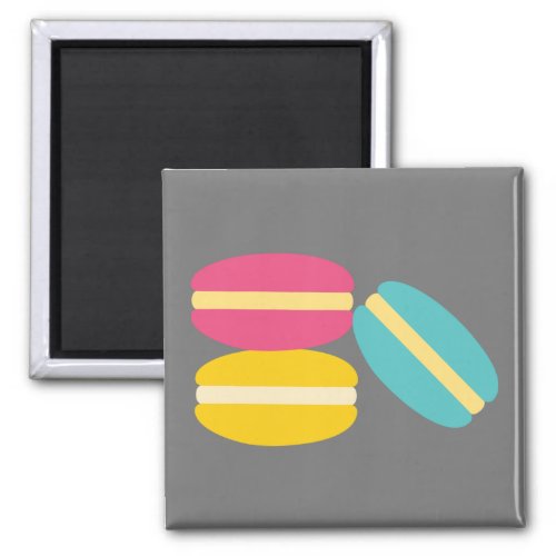French macaron colorful cakes magnet