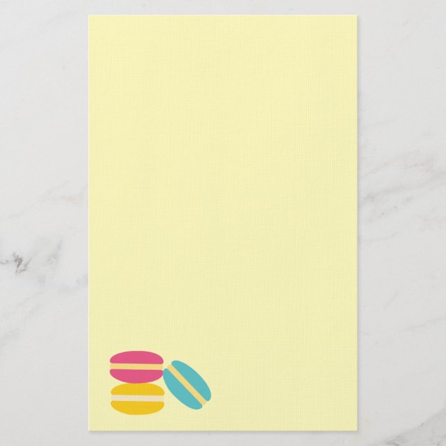 French macaron colorful cakes stationery (Front)