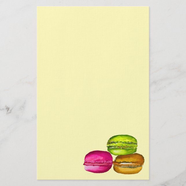 French macaron colorful cakes stationery (Front)