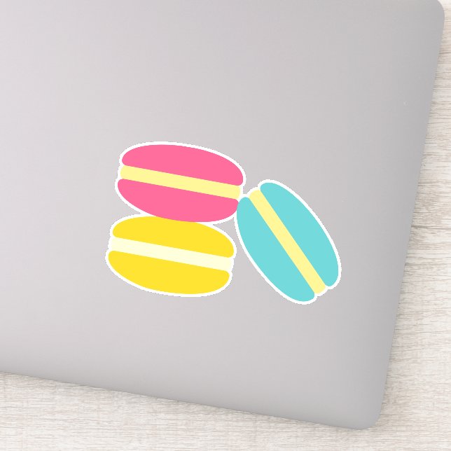 French macaron colorful cakes sticker (Detail)