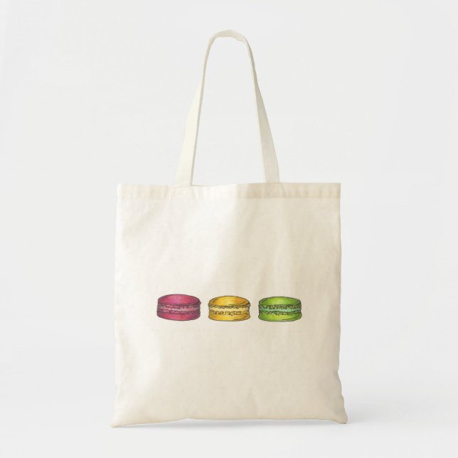 French Macaron Macaroon Cookie Cookies Tote Bag (Front)