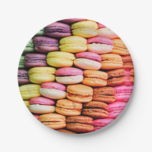 French macaron paper plates (Front)