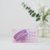 French Macaron Pastry Business Card (Standing Front)