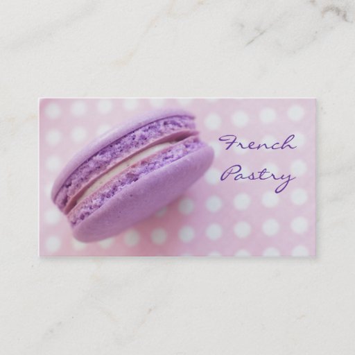 Customizable French Macaron Pastry Business Card