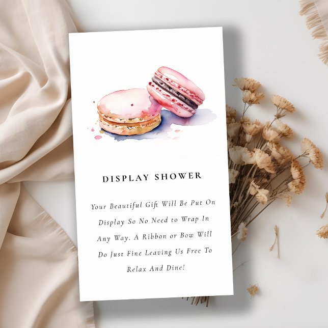 French Macarons Bakery Display Shower Baby Shower Enclosure Card (Creator Uploaded)