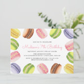 French Macarons | Birthday Party Invitation (Standing Front)